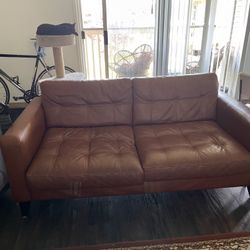 Brown Leather Couch