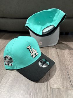 MLB new era Los Angeles dodgers teal black 100th anniversary patch 9forty a frame SnapBack hats