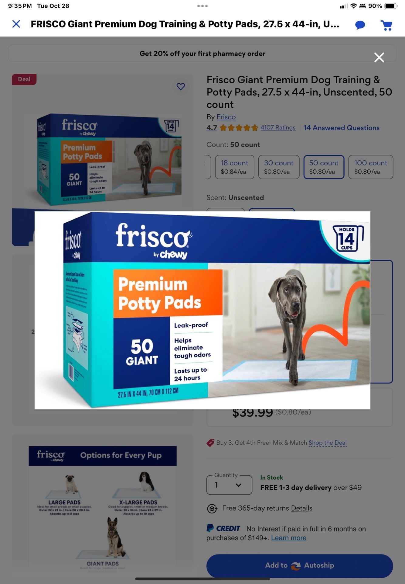 Puppy Training Pee Pads