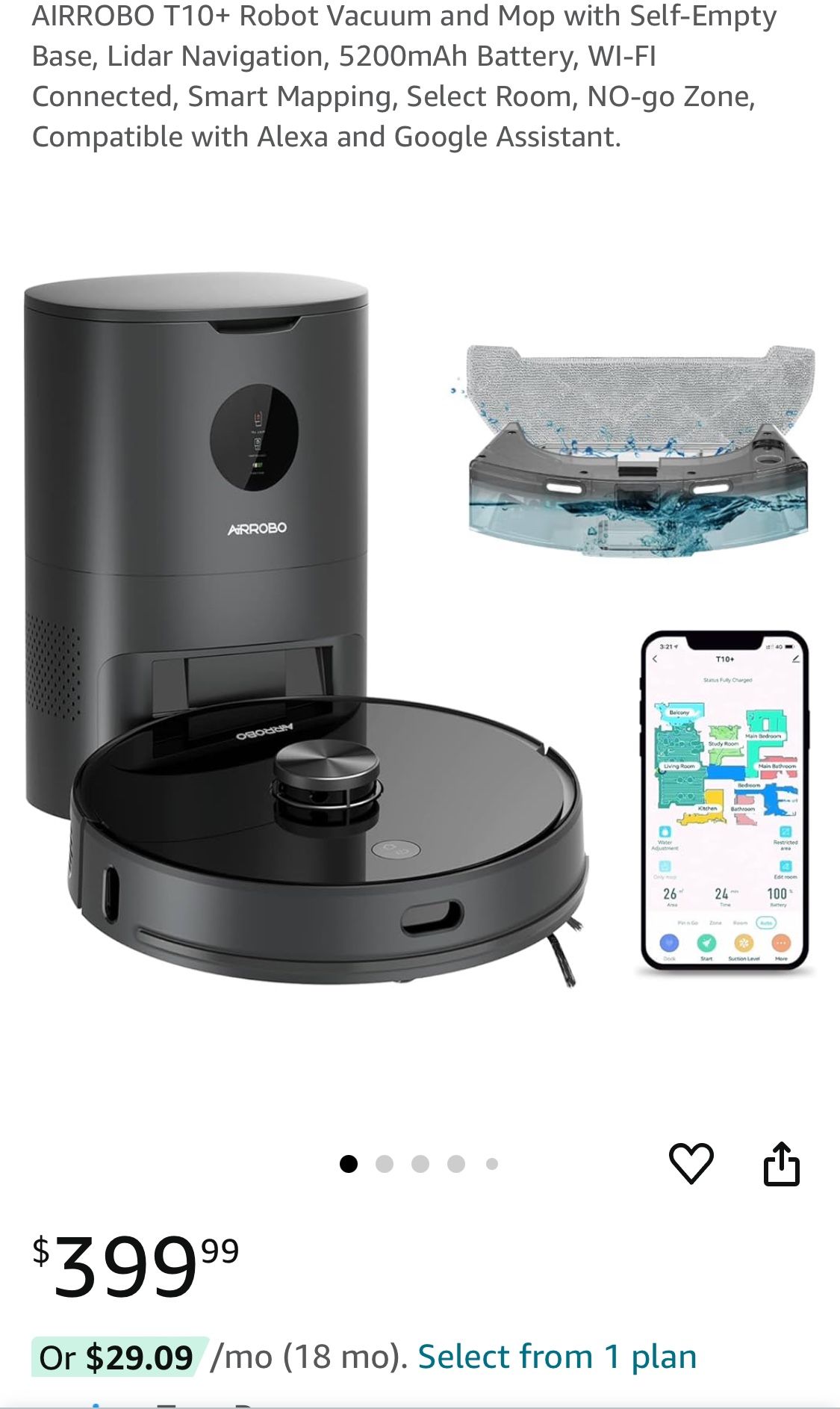 AIRROBO T10+ Robot Vacuum 