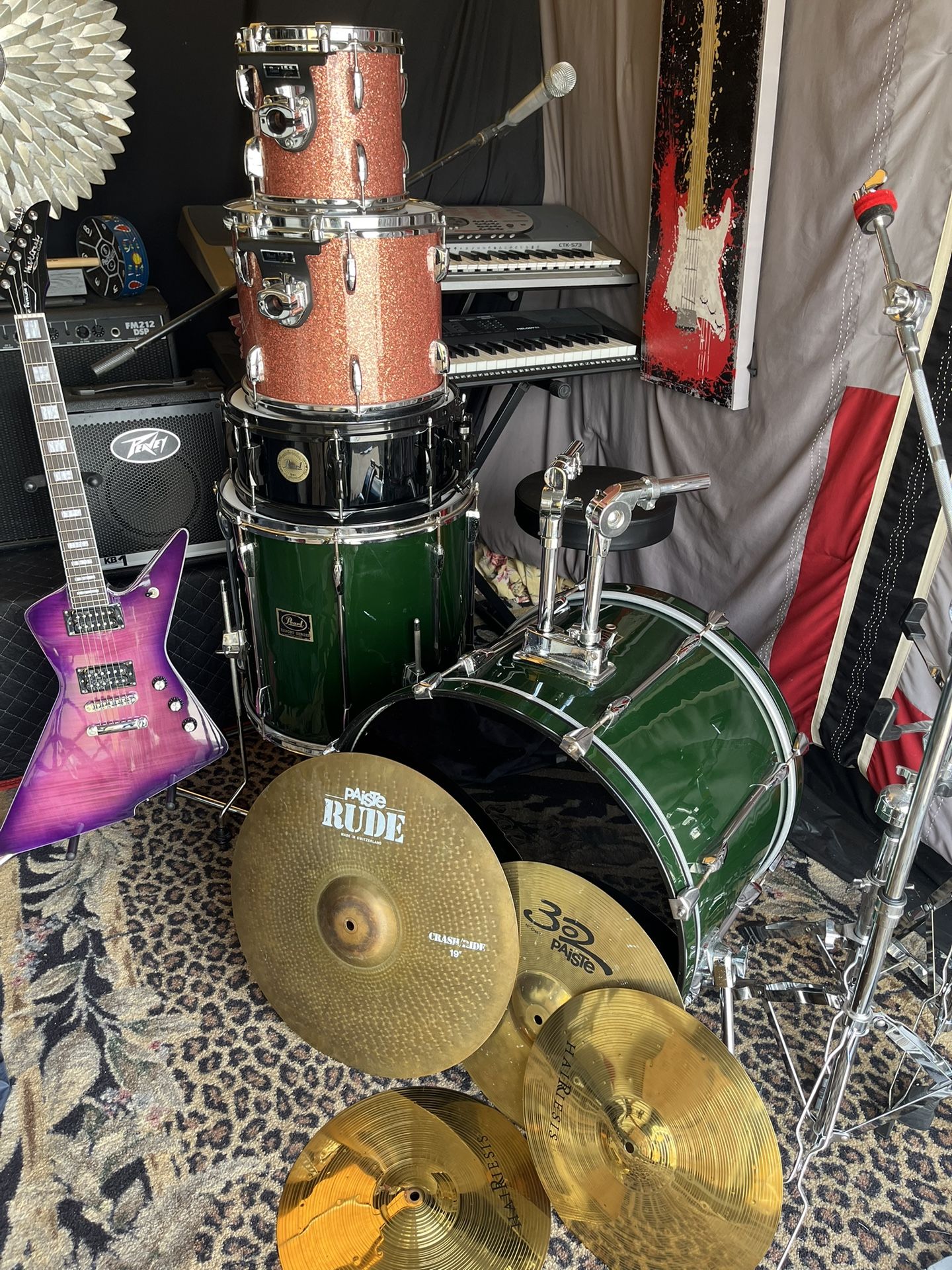 🔥 Pearl “Custom” Drum Set Complete