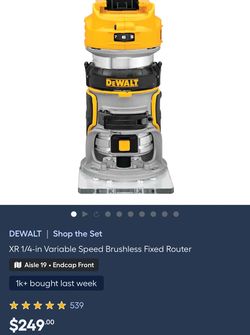 XR 1/4-in Variable Speed Brushless Fixed Router