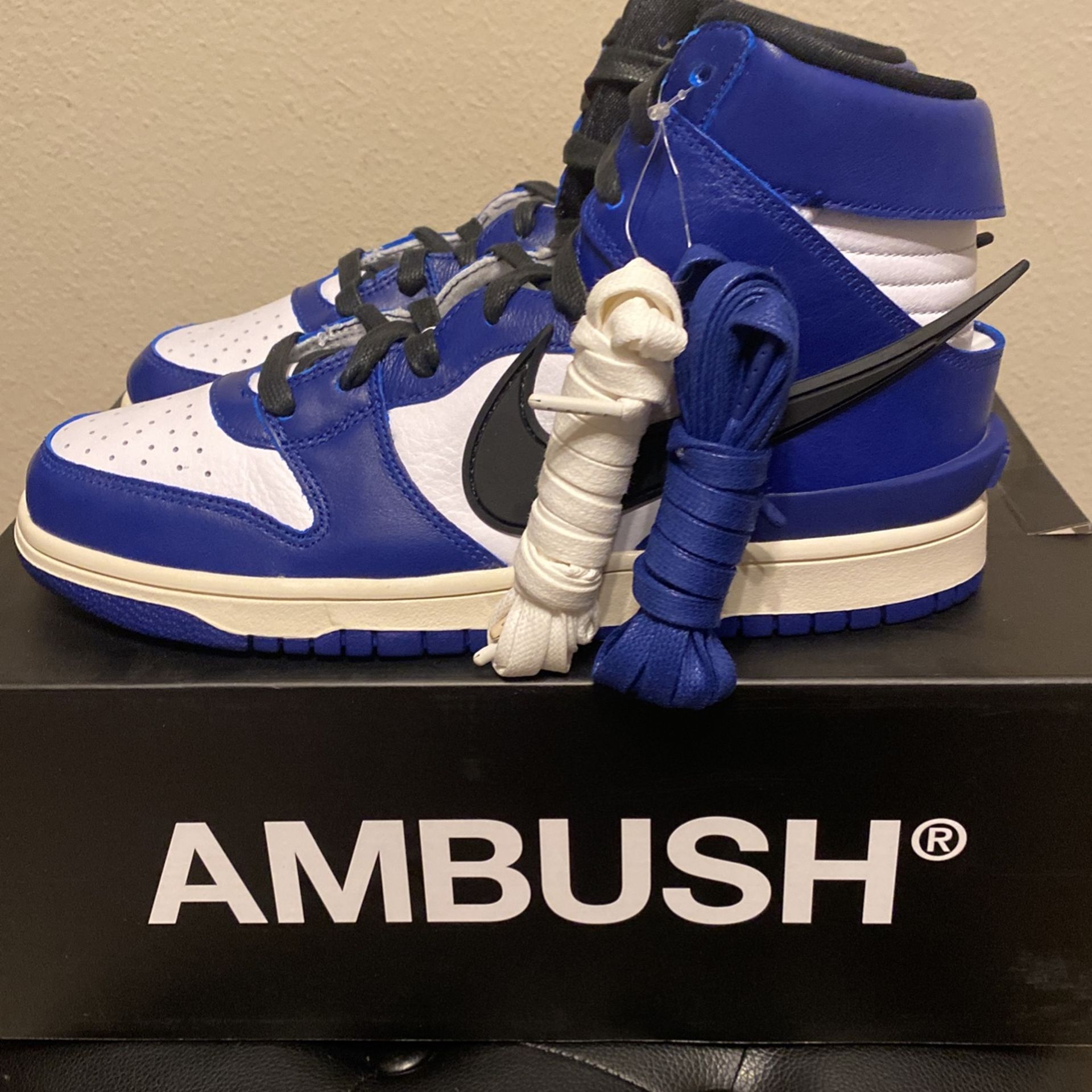 Nike Dunk High AMBUSH Deep Royal Size 8.5 DS