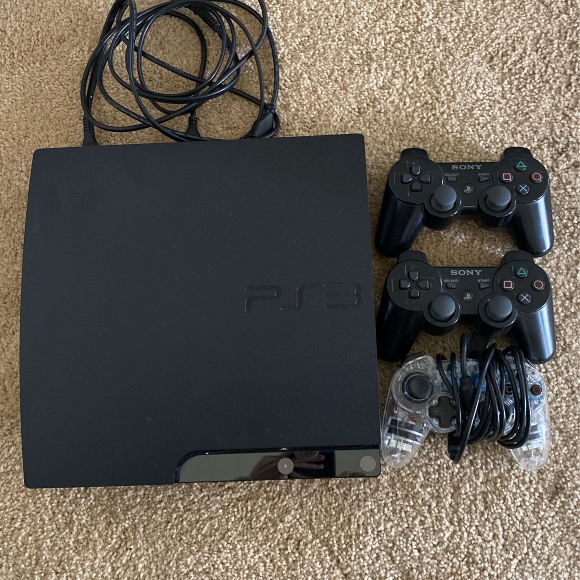 PS3 Slim Bundle With 3 Controllers