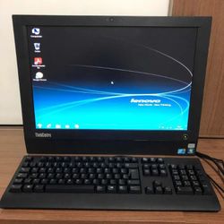Lenovo Thinkcentre 20" All In One PC Desktop Intel Duo Core Windows Professional 64 Bit OS Excellent Working Condition 