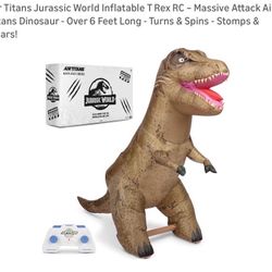 AIRTITANS Jurassic World Inflatable T Rex RC – Massive Attack Air Titans Dino.