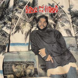 “Boyz n the Hood" Freeze Hoodie NWOT Large Embroidered Red White Logo Ice Cube