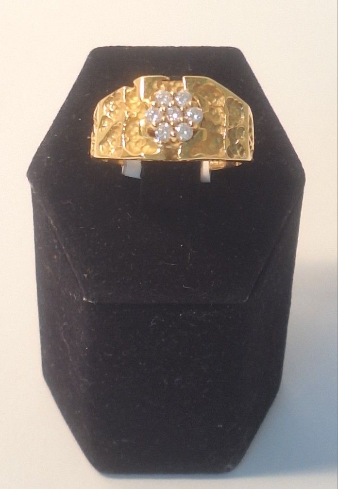 GTS NUGGET RING .35 CTW 14K 9.7G