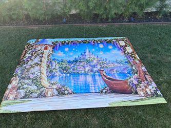 Tangled theme photo backdrop