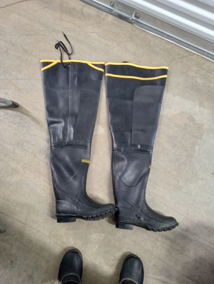 LaCrosse Men's Premium Hip Boot 32" Black Utility Boot Size 8