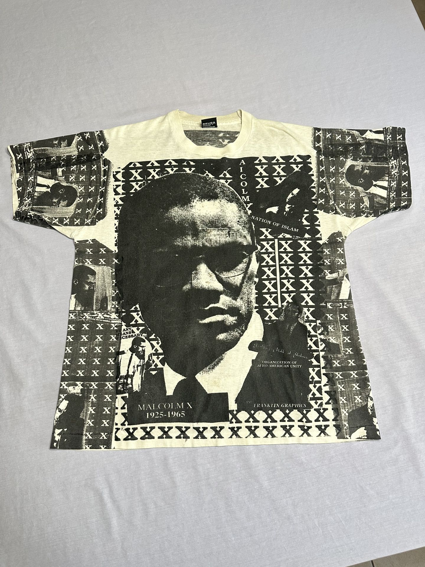 Vintage 90S Original Malcolm X Screen Star USA T-shirt, rare