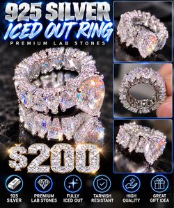 🔥 925 Sterling SILVER LAB DIAMOND RINGS  🔥💎