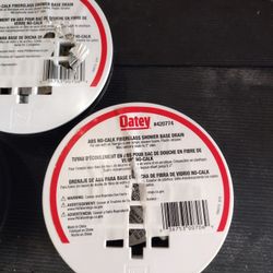 oatey shower drain base in  white 