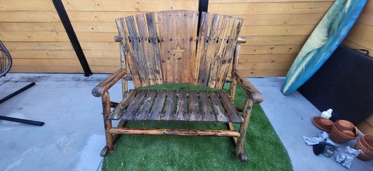 Wooden Rocking Bench