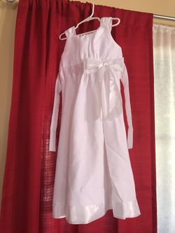 Girls white dress size 8