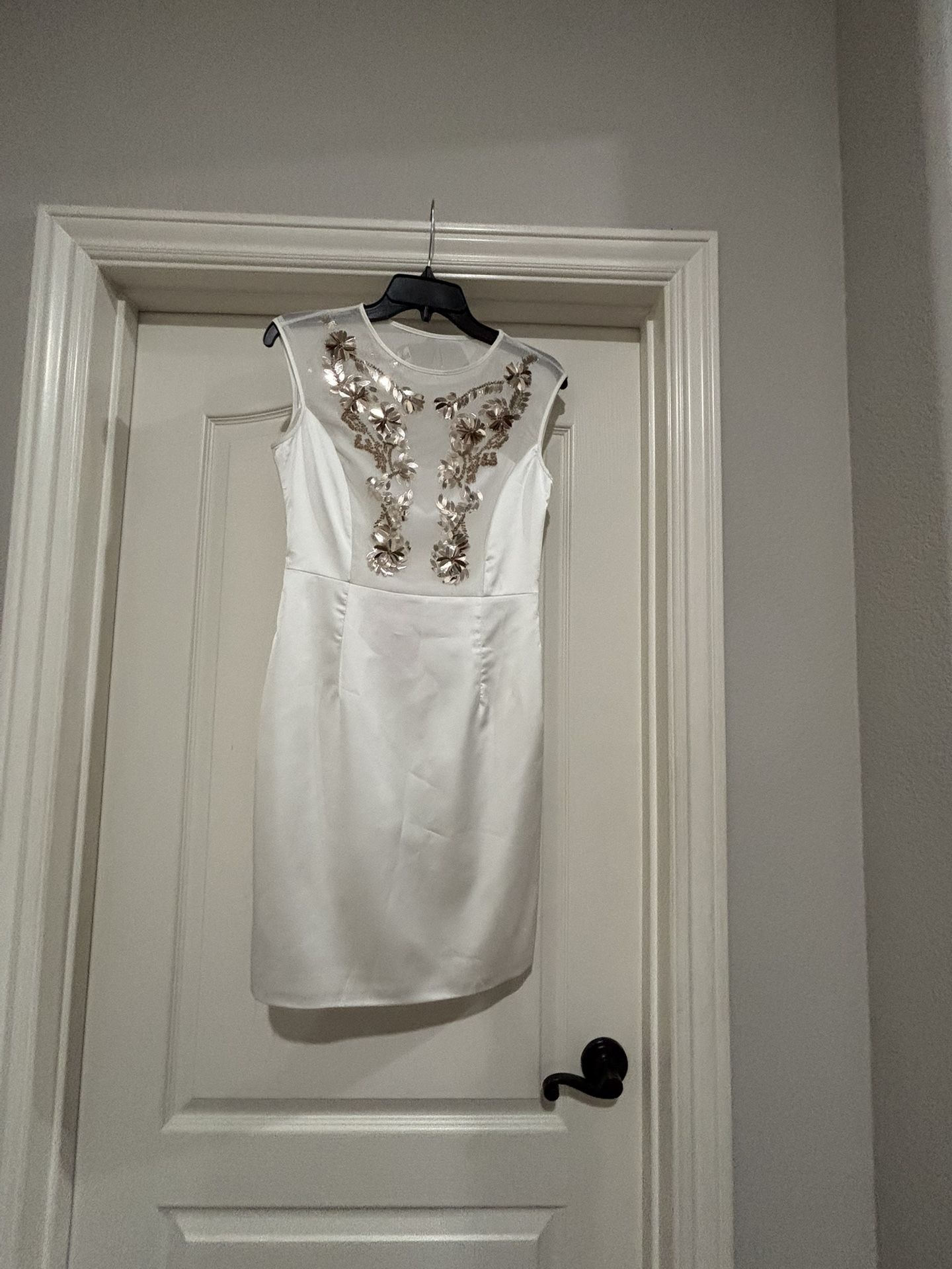 White Satin Dress- New By Karen Millen