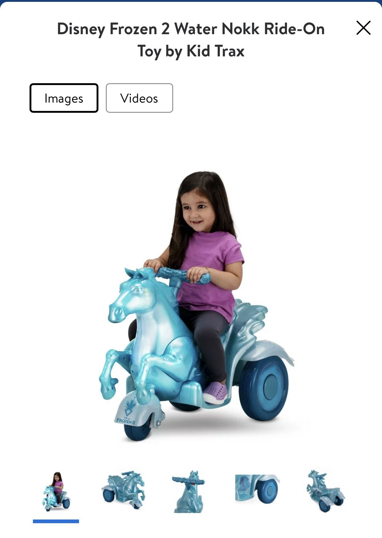 Disney Frozen 2 Water Nokk Ride-On Toy by Kid Trax
