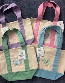 Spring collection TJ mini pastel tote bag