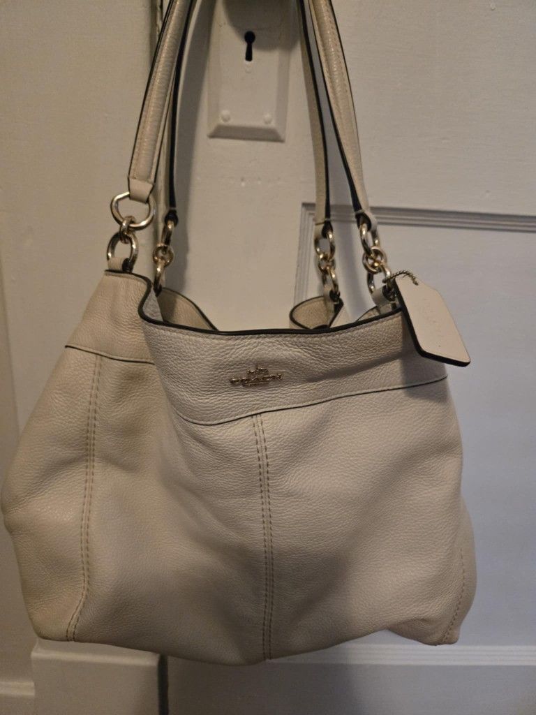 Cream Coach Purse