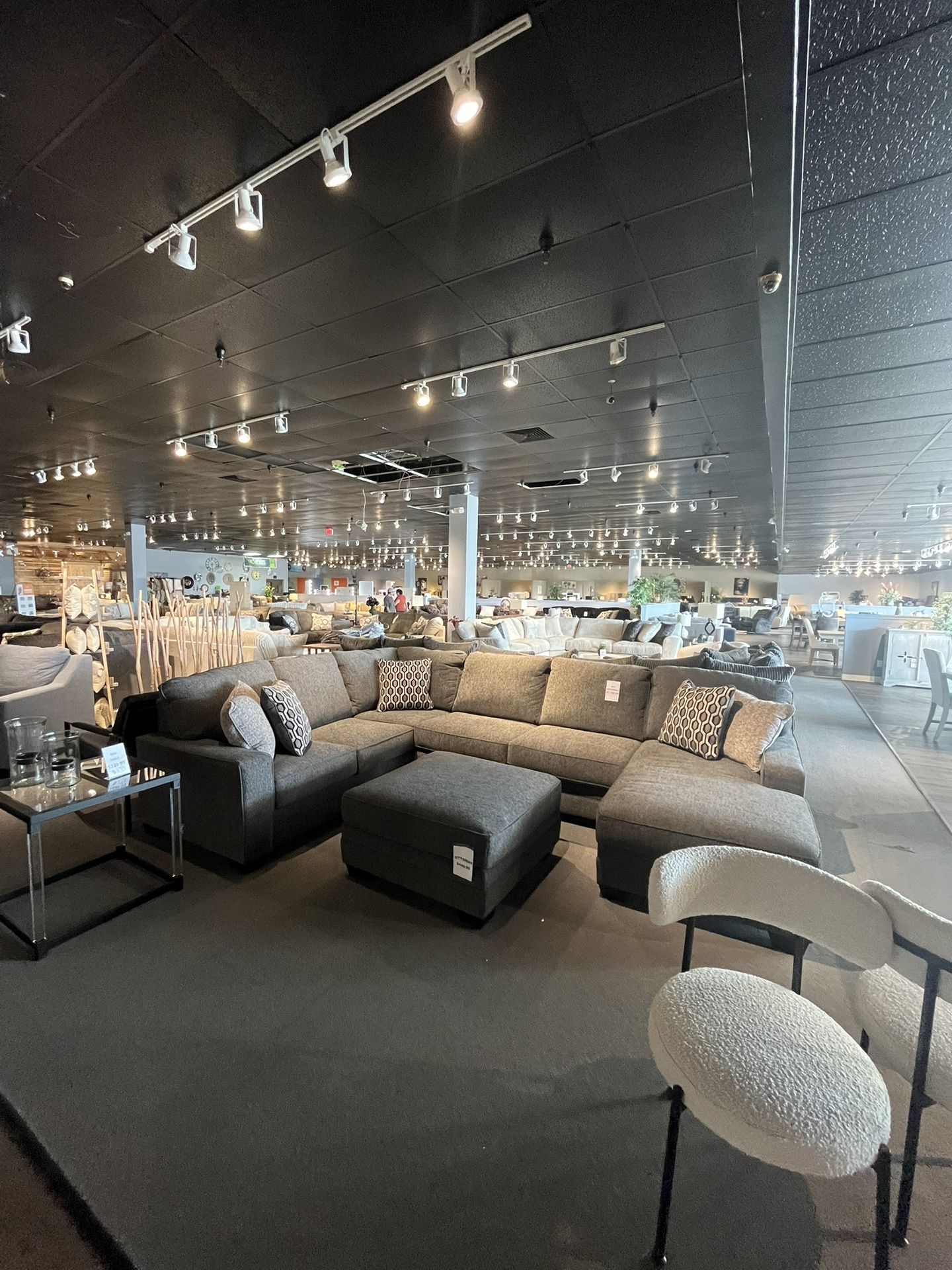 Grey 3PC Chaise Sectional Couch