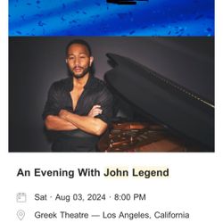 2 John Legend Tickets For 8/3 