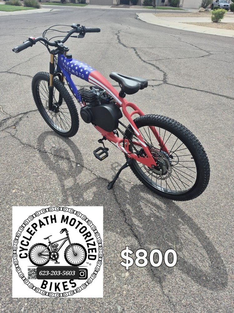Not Electric Motorized Bicycle Motor Bike Gas Bike Mini Bike Moped Delivery Available