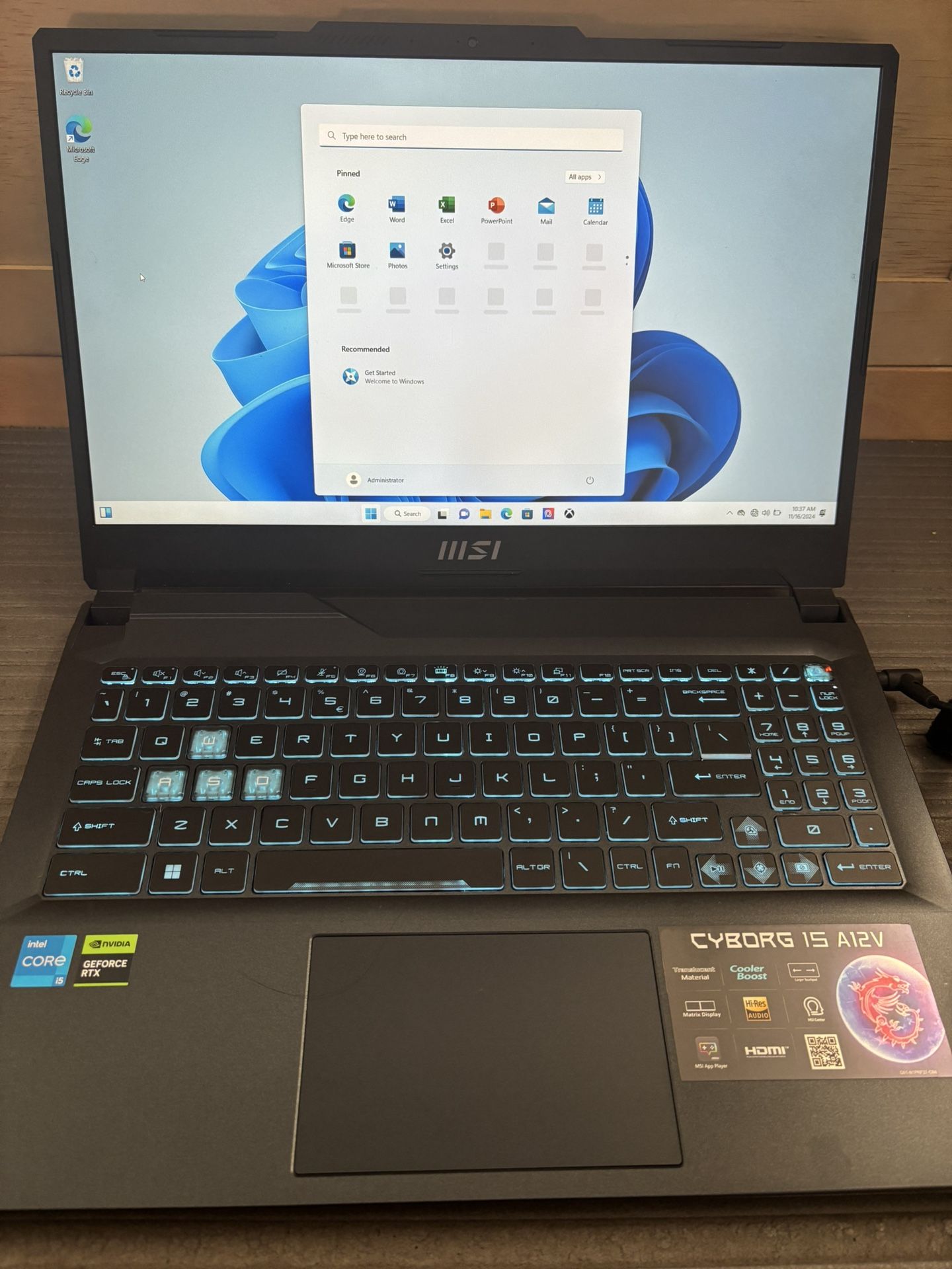 Msi Gaming Computer (Cyborg 15 A12 V)