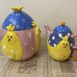 Teapot and teacup set for one & Kitchen storage