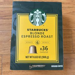 NWT Starbucks Blonde Espresso Roast, Nespresso Pods, 36 Count