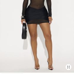 FN black sheer mini dress