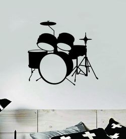 PRE MADE Wall Decal Home Decor Drumset