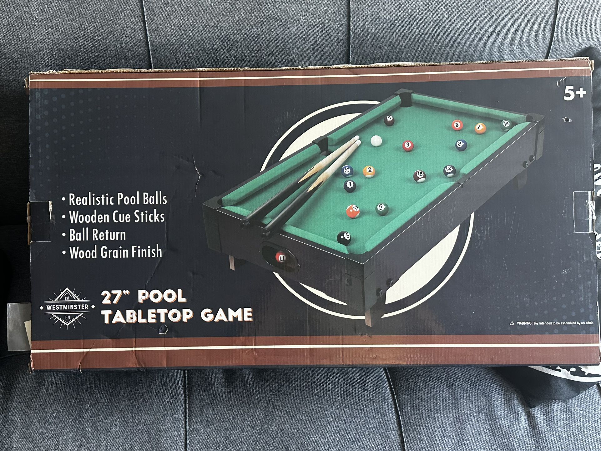 Westminster 27” Pool Tabletop Game