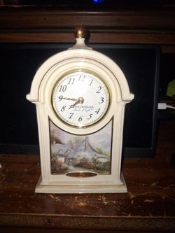 Thomas Kinkade Sweetheart Cottage Mantel Clock