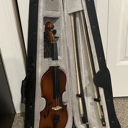 1/4 Violin Mendini by Ceclio in hard case With Accessories 