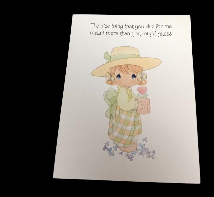 New Vintage Precious Moments Thank You Blank Hallmark Notecards Post Card Greeting Cards