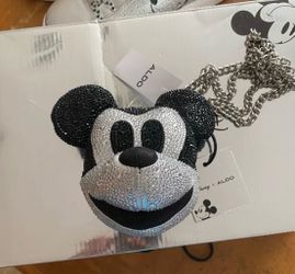 Limited Edition Disney x ALDO Crystal Mickey Head Mini Crossbody Bag NWT