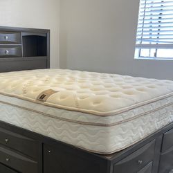 Queen Size Mattress - Luxury Mattress + Organic Cotton Top + Made For People With Back Aches