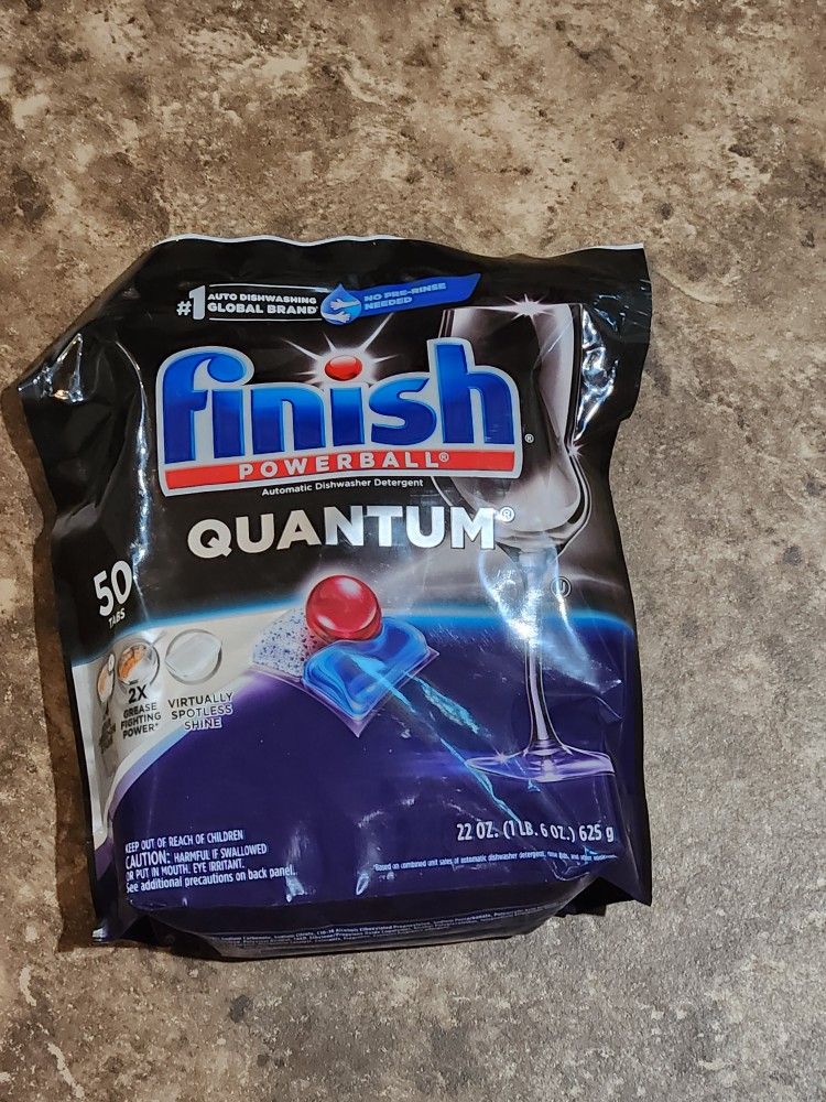 Brand New Package of Finish Quantum Dishwasher Detergent Pods 50 count