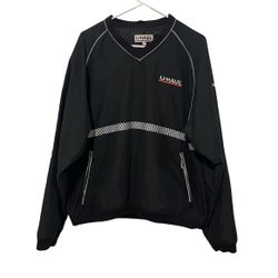 Uhaul Men Jacket Black L Official Employee Work Uniform Pullover Zipped Pockets