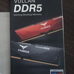 TeamGroup T-Force Vulcan 32GB (2x16GB) DDR5 6000MHz CL30 RAM - Black