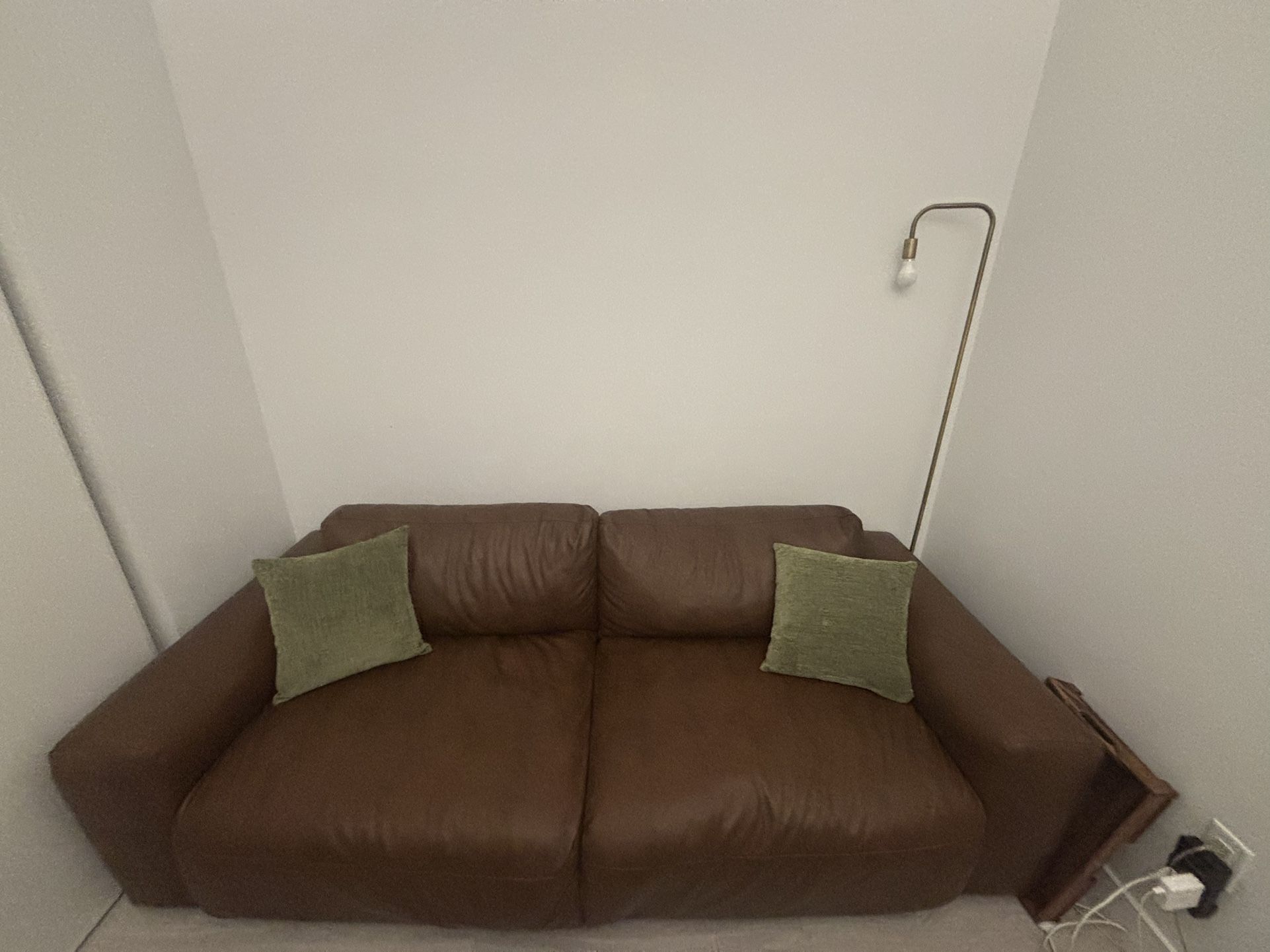 Auburn Benthe 95'' Plush Vegan Leather Sofa