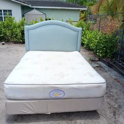 Queen Size Bed Frame With Mattress And Box Spring 