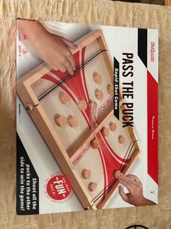 GoSports Pass the Puck Rapid-Shot Game – Wooden Tabletop Game