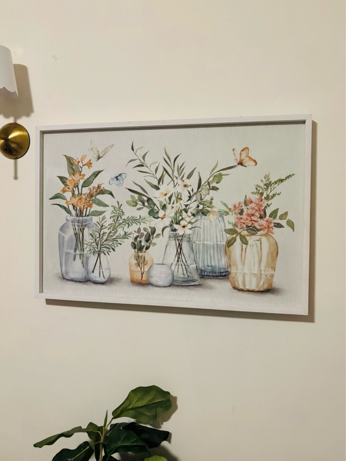 Picture frame flower art