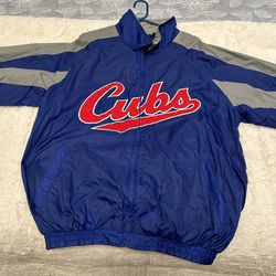 Chicago Cubs Vintage Full Zip Windbreaker Size Medium