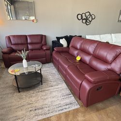 Red Recliners 2 Piece