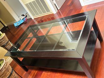 Glass coffee table