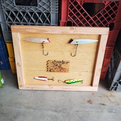 Redwood Fishing Lure Shadow Box.