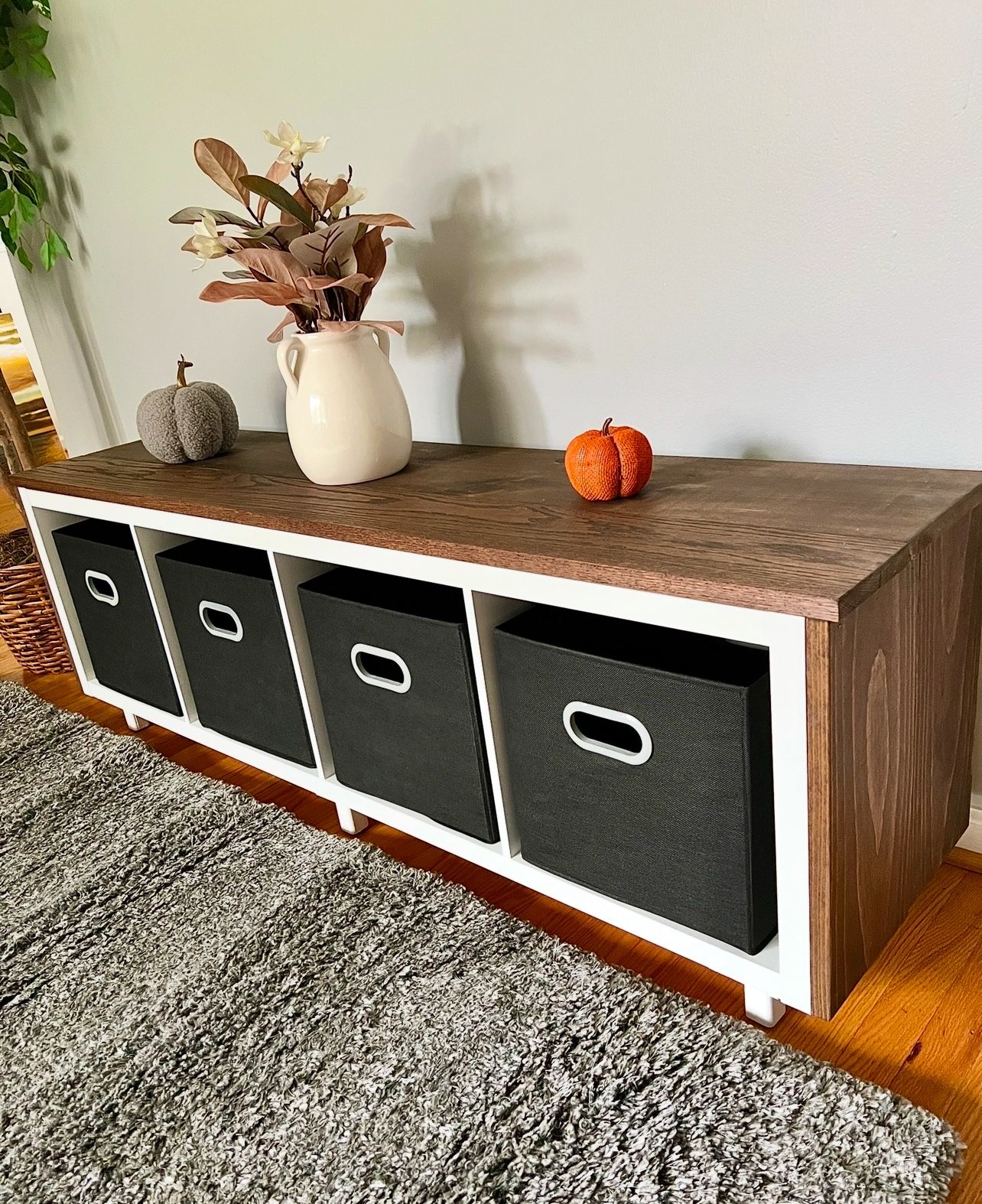 5 Ft Oak-framed Bench w/ BINS
