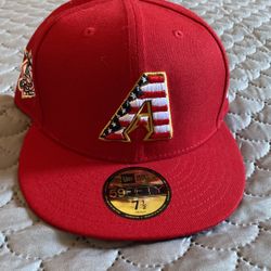 NEW FITED ARIZONA DIAMOMDBACKS 4TH OF JULY  HAT